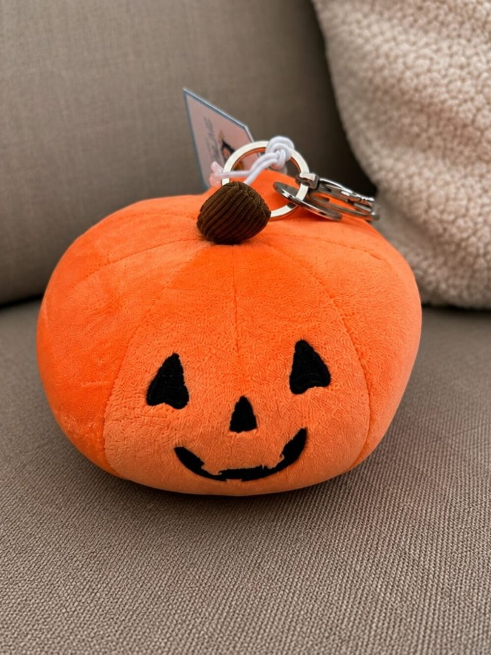 Jellycat Pumpkin Plush Keychain – Halloween Bag Charm NWT - Picture 1 of 5